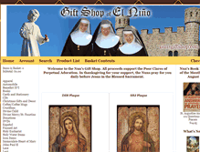 Tablet Screenshot of nunsgiftshop.com